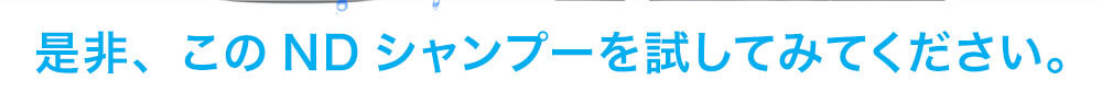 このNDシャンプーを試してみてください