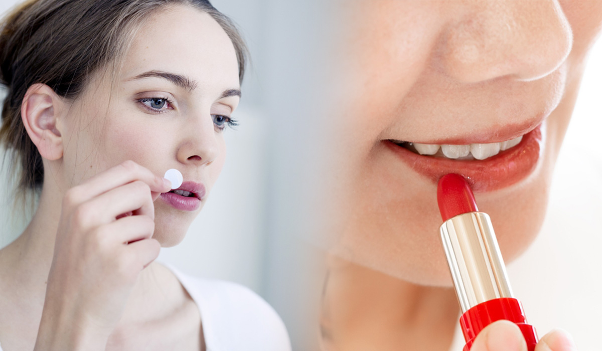 パッチを貼って、上からメイク