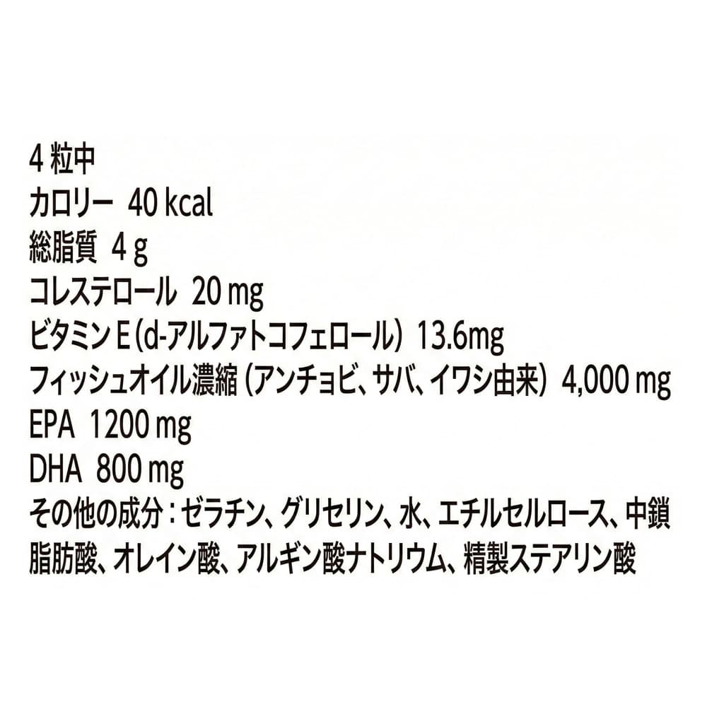 日本語の成分表