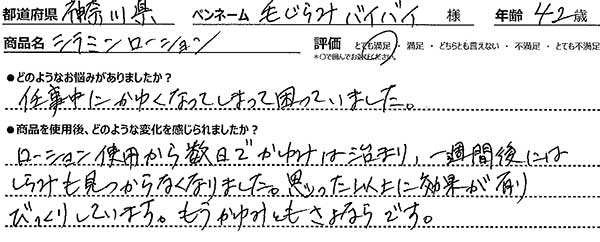 シラミンローションレビュー3